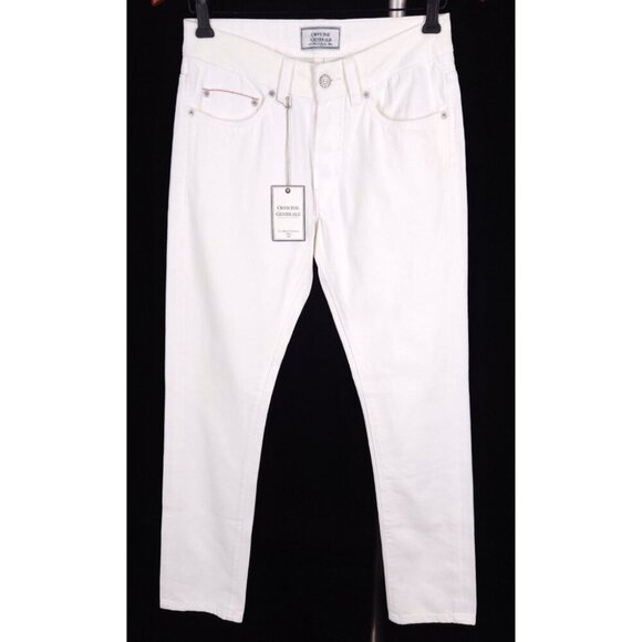 Officine Generale Slim Fit Japanese Selvedge Denim Jeans 28 Mens White $315 - Picture 2 of 14
